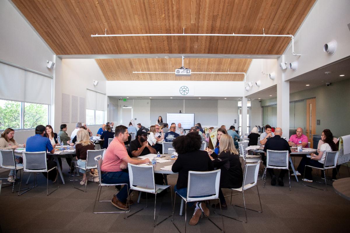 People sitting at tables