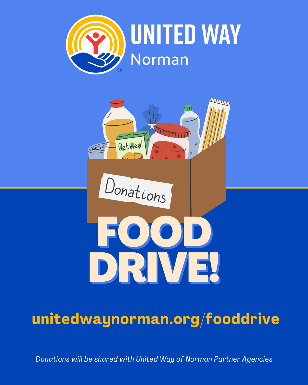United Way of Norman Food Drive Graphic