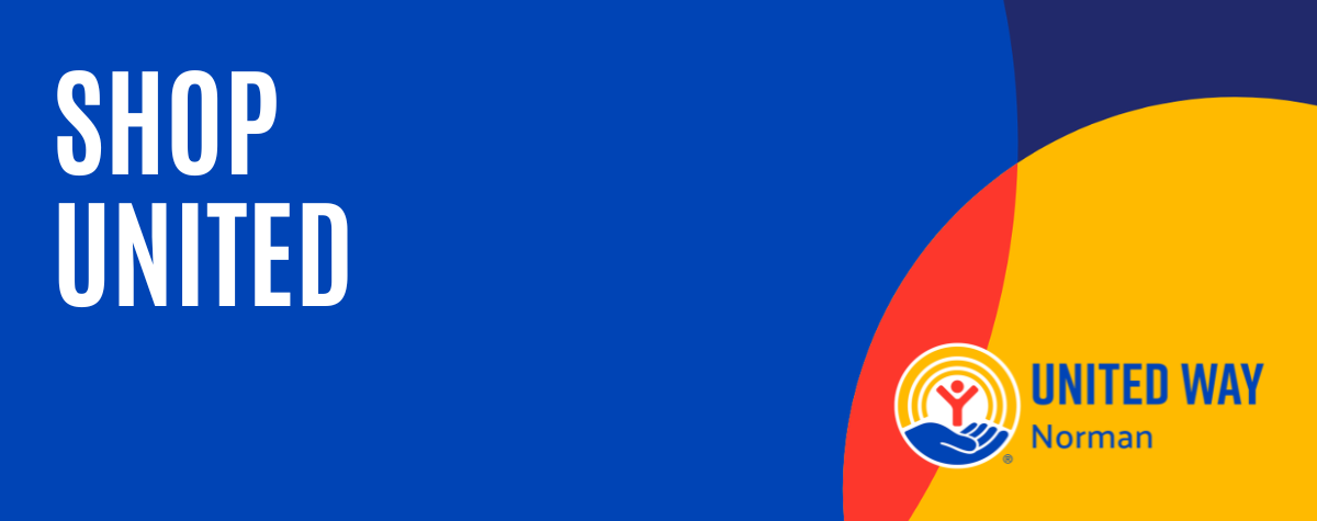 Text reading Shop United